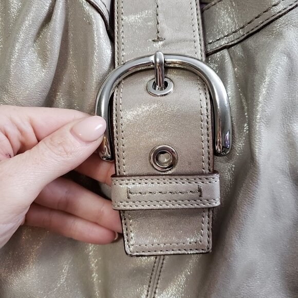 Coach * Soho Lynn Gold Satchel * Metallic - Picture 4 of 13